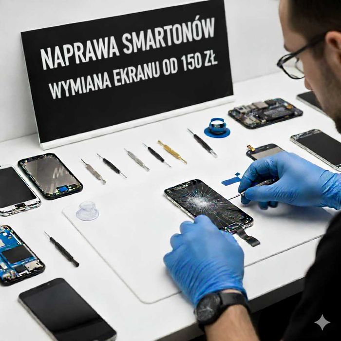 Wymiana ekranu, baterii w smartfonie naprawa telefonów od 150zł