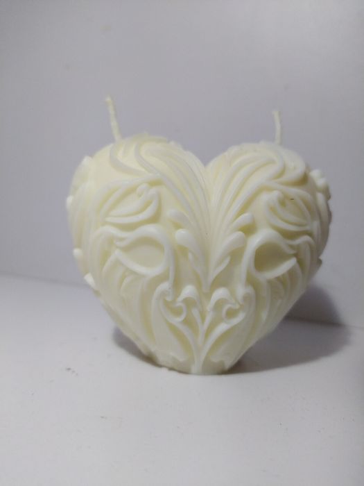 świeczka sojowa wzorzyste serce