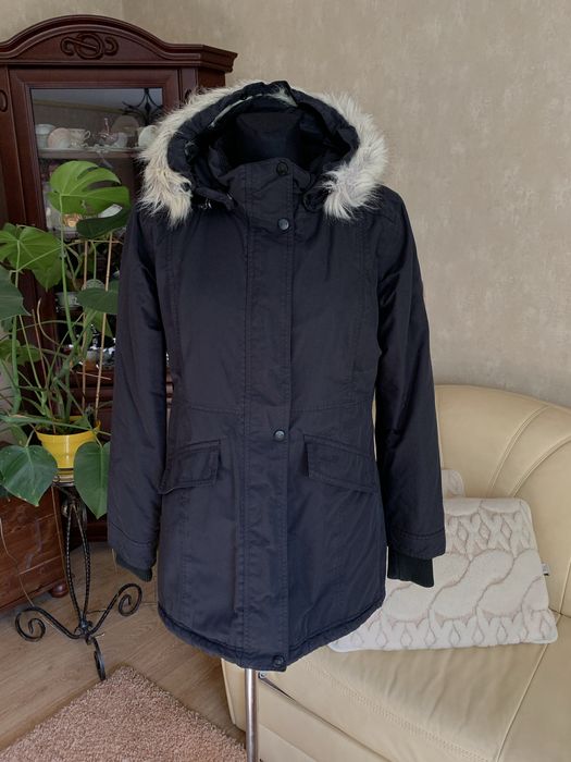 M79 czarna kurtka parka jesienna przejściowa 36 S