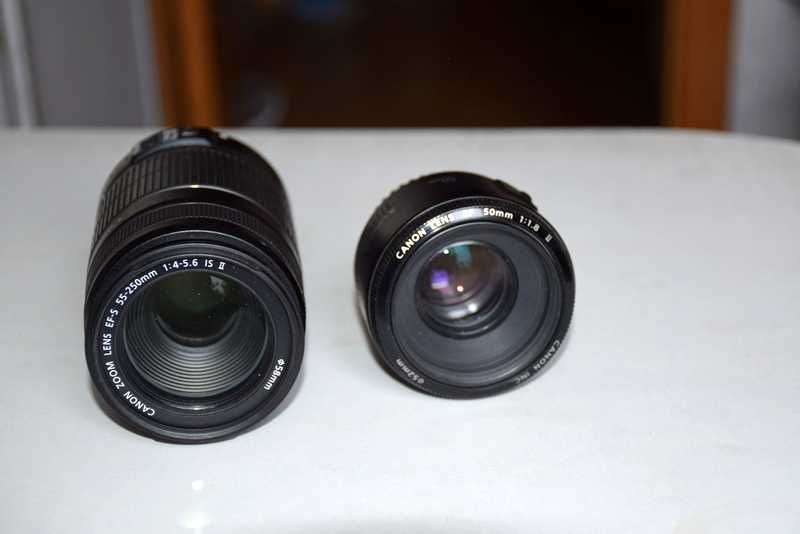 Canon 50 mm,ii    Canon 55-250 IS ii