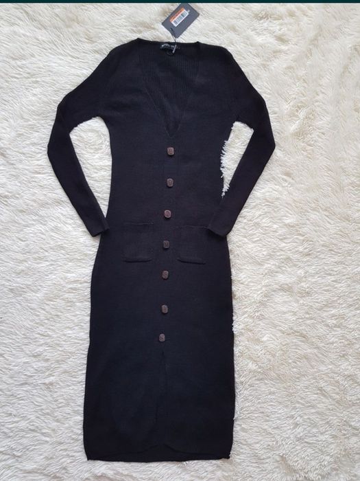 Плаття сукня в рубчик чорна PLT