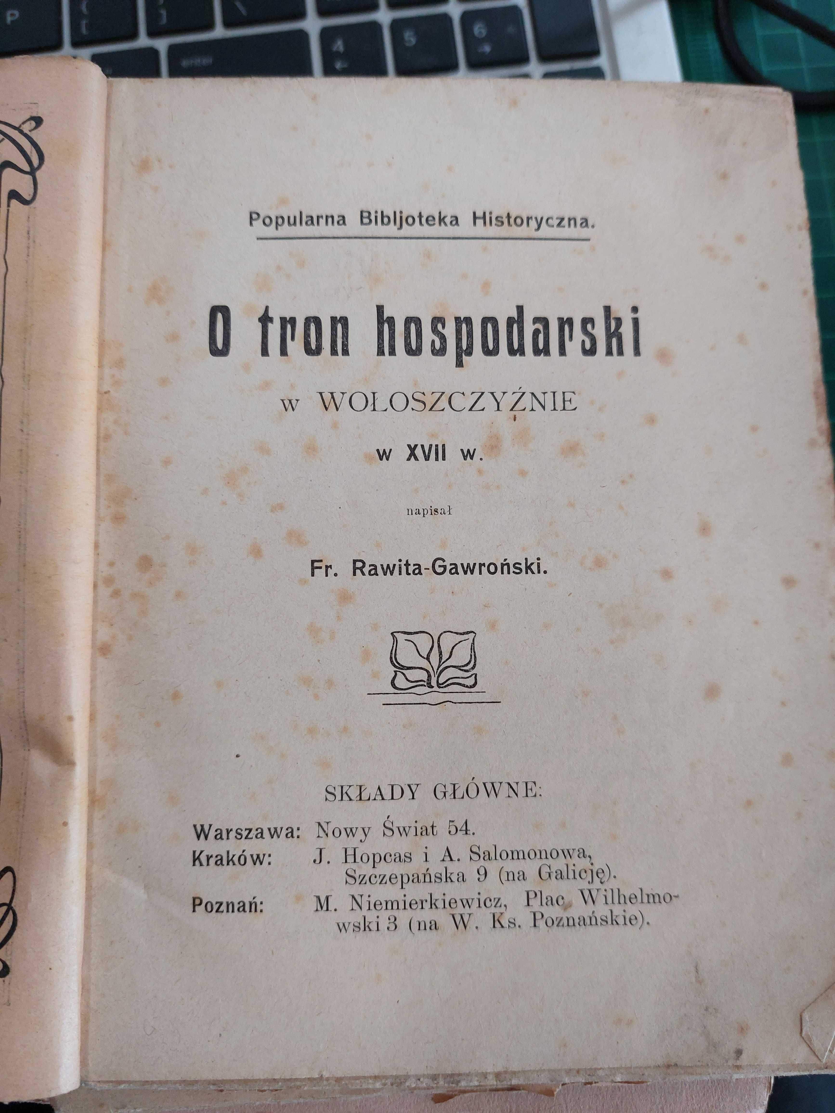 Popularna Biblioteka Historyczna nr 6 "O tron hospodarski w Wołoszczyź