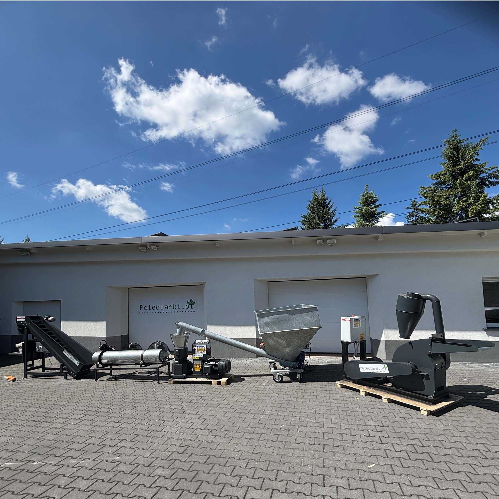 KOMPLETNA LINIA 220kg/h Karma Pasza Trawokulka Zanęta Opał Ściółka TOP