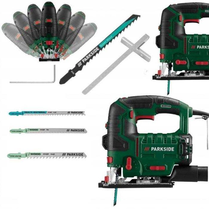 Parkside PSTD 800 E4 Wyrzynarka 800 W + 4 Brzeszczoty ZESTAW