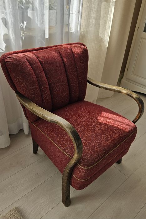 Fotel Art deco vintage halabala stary