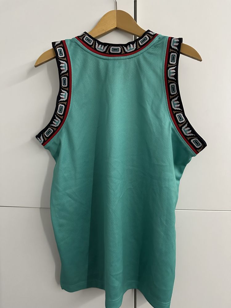 Koszulka Mitchell & Ness Vancouver Grizzlies turkusowa Big Face Jersey