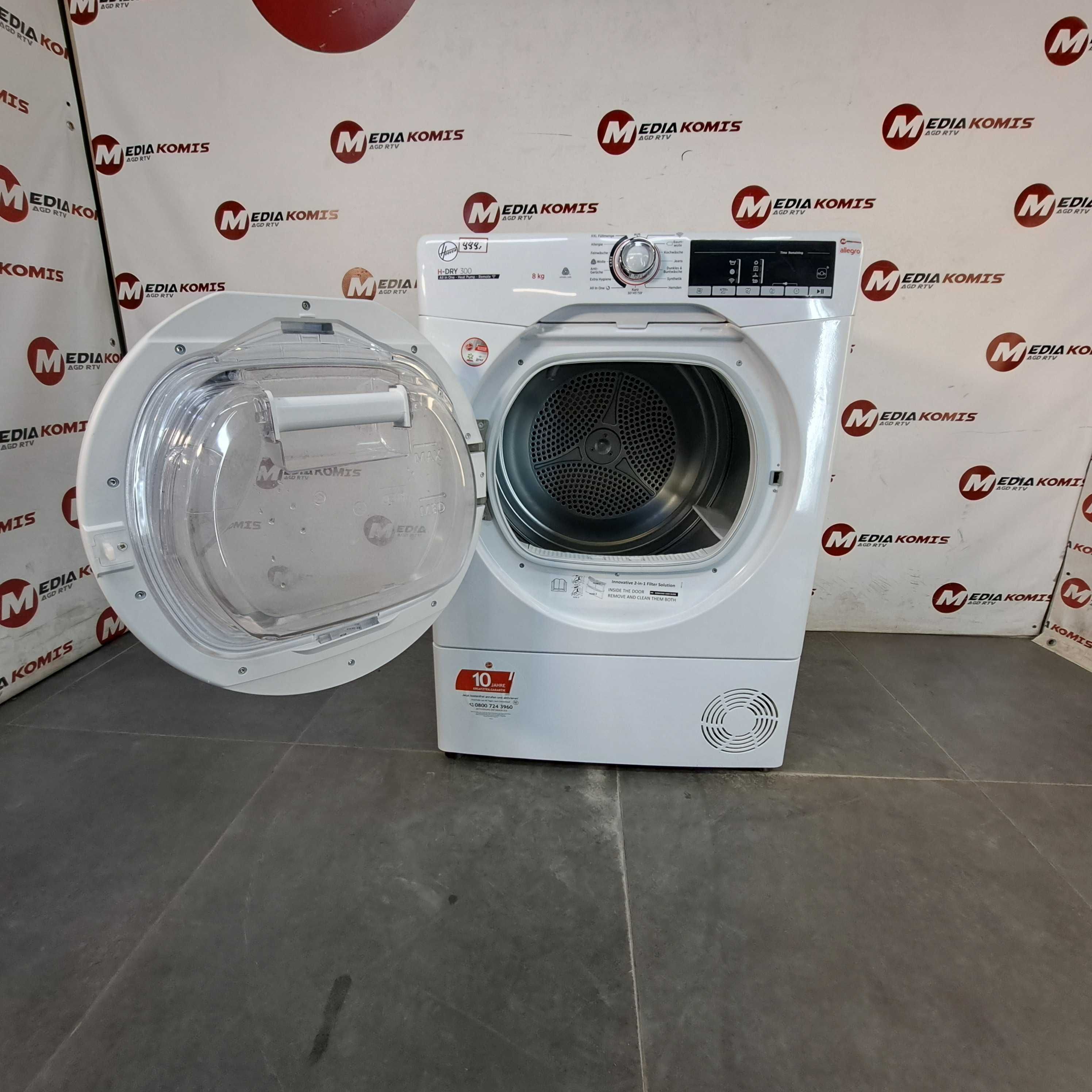 SUSZARKA HOOVER HLE H8A2TE-S [12mscy-gwar] A++/8kg/67dB/Pompa Ciepła