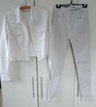 Zestaw -białe spodnie i bluza bawełna jeans