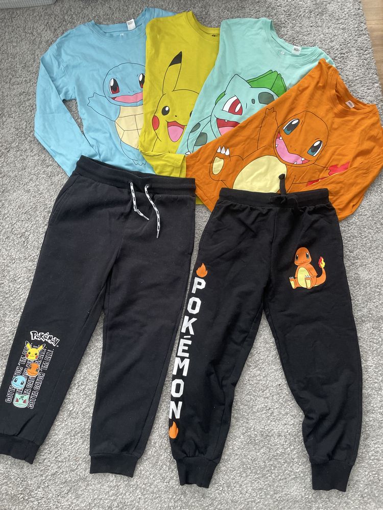 Zestaw Pockemon Tshirt Longsleeve Spodnie dresowe H&M Smyk Sinsay