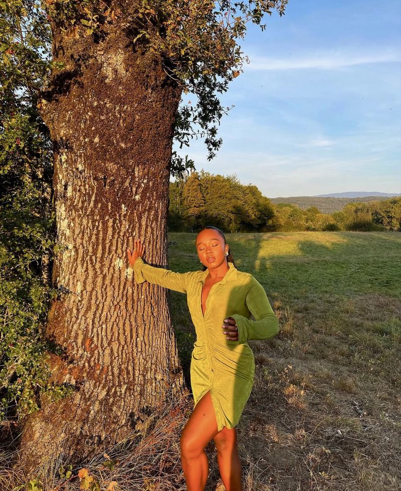 Vestido drapeado FashionNova
