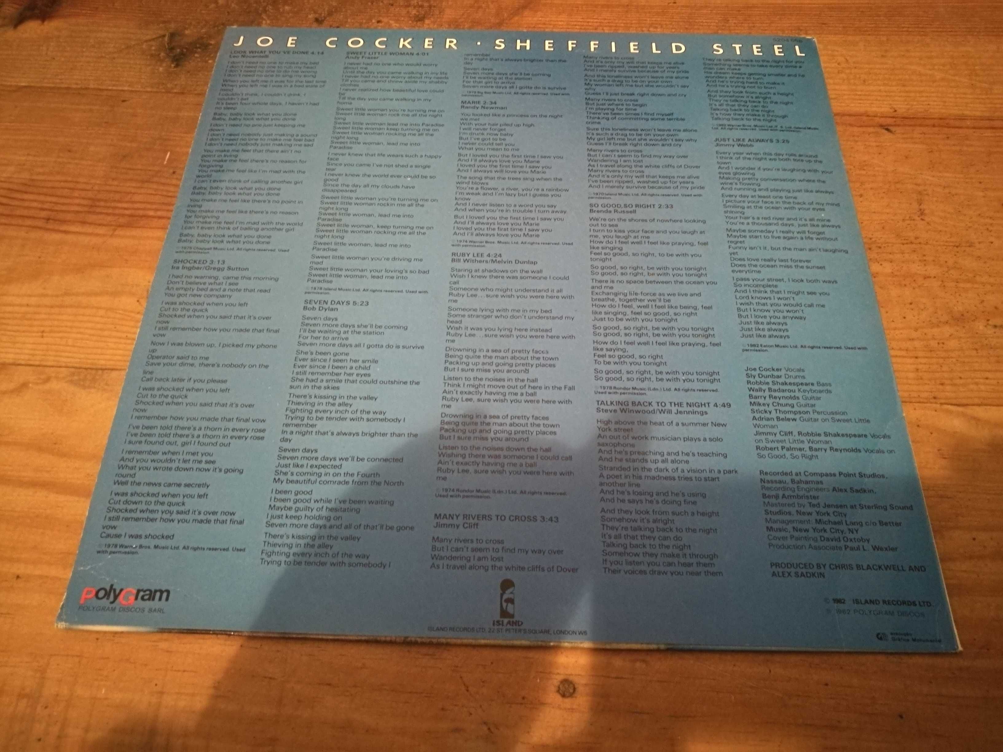 JOE   COCKER - Sheffield Steel LP