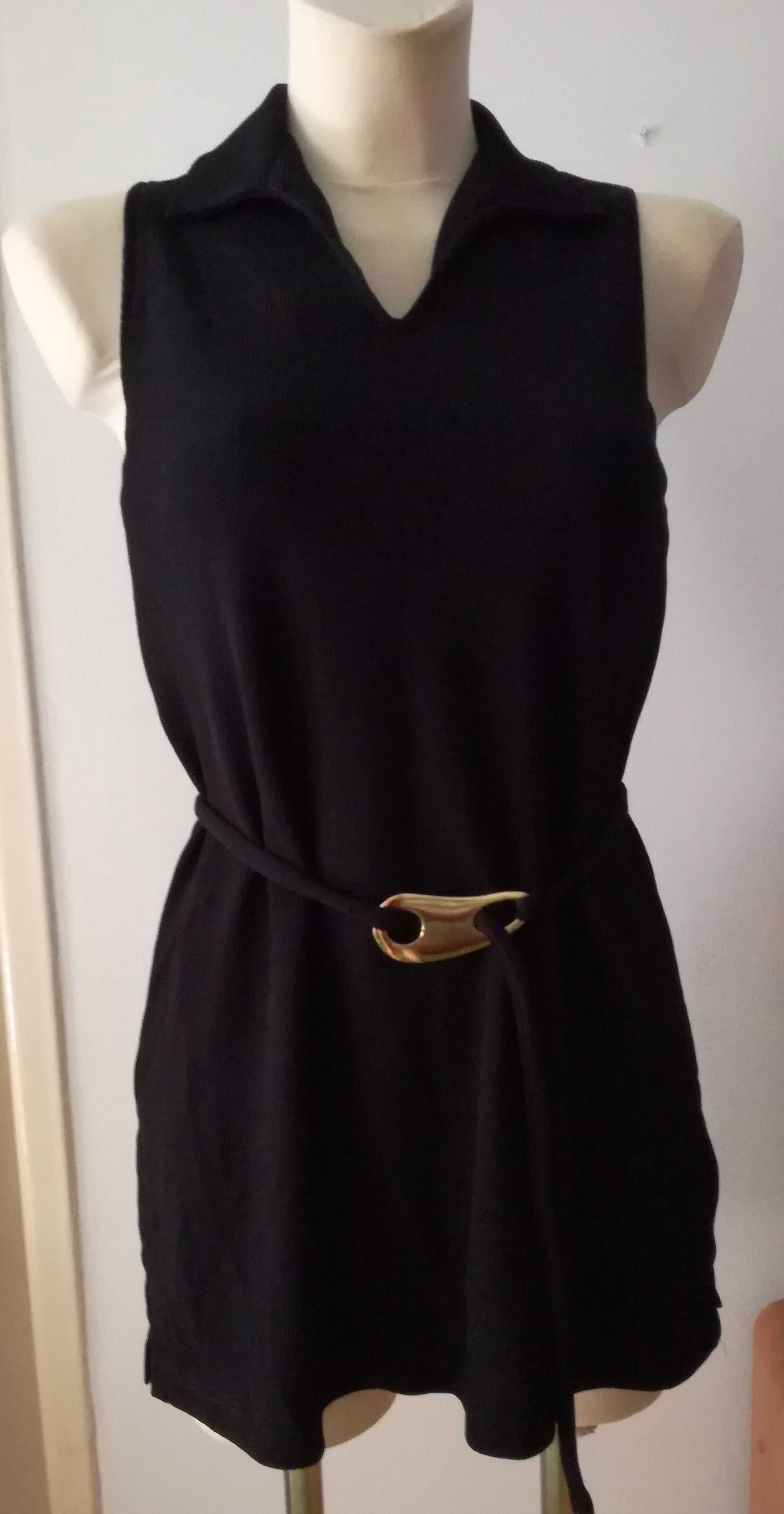 Czarna elastyczna sukienka/tunika Ronni Nicole, rozmiar M/L