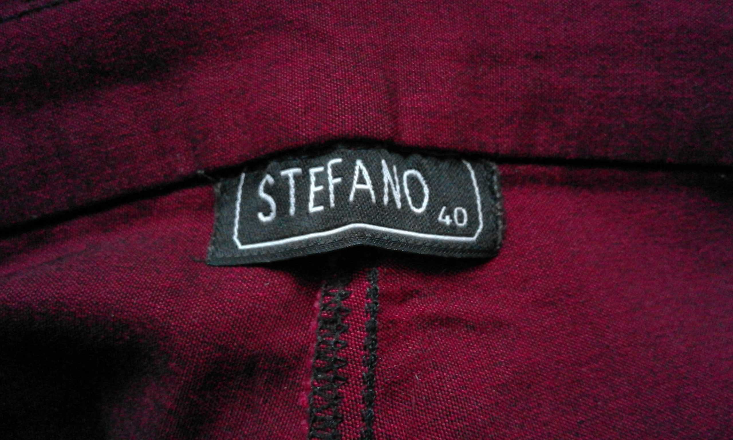 spodnie bordowe 36 38 ze streczem nogawki proste vintage