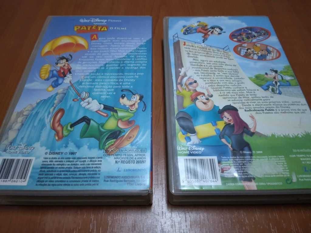 2 VHS: "Pateta, O Filme" + "Radicalmente Pateta" (Disney)