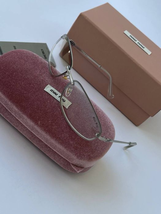 Трендовые окуляри MIU M*U якість 1 к 1 прозора лінза
