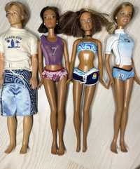 3 Barbies + 1 Ken da Coleção da California Girls