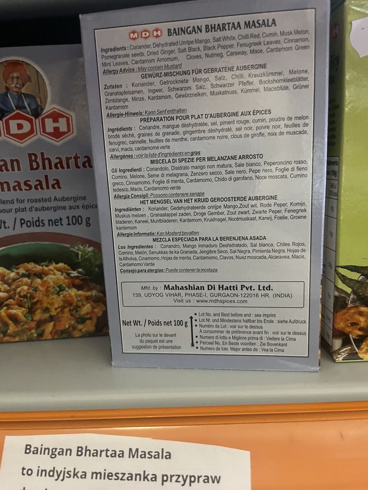 Przyprawa Baingan Bhartaa Masala 100G MDH