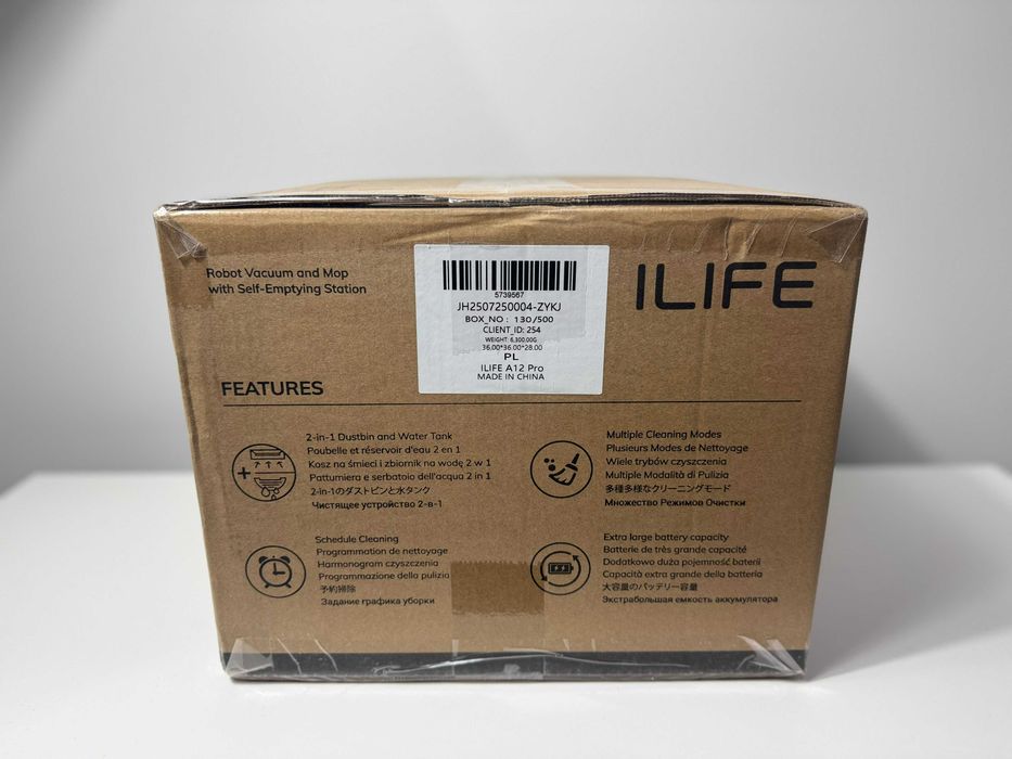 Nowy Robot Sprzątający ILIFE A12 PRO + stacja samoczyszcząca, komplet!