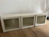 Ikea nadstawka Billy z dzwiami Oxberg 120cm szkło kremowa/biała