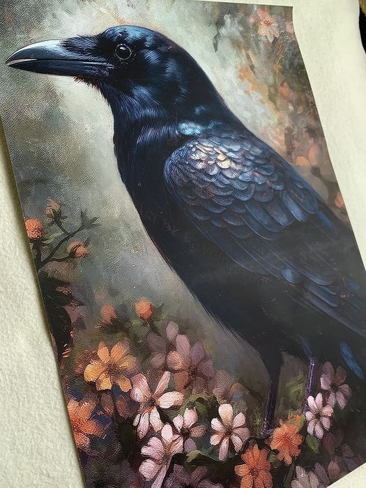 Gobelin na płótnie HD/Obrazek/Home Decor, Halloween Mystic/Black Raven