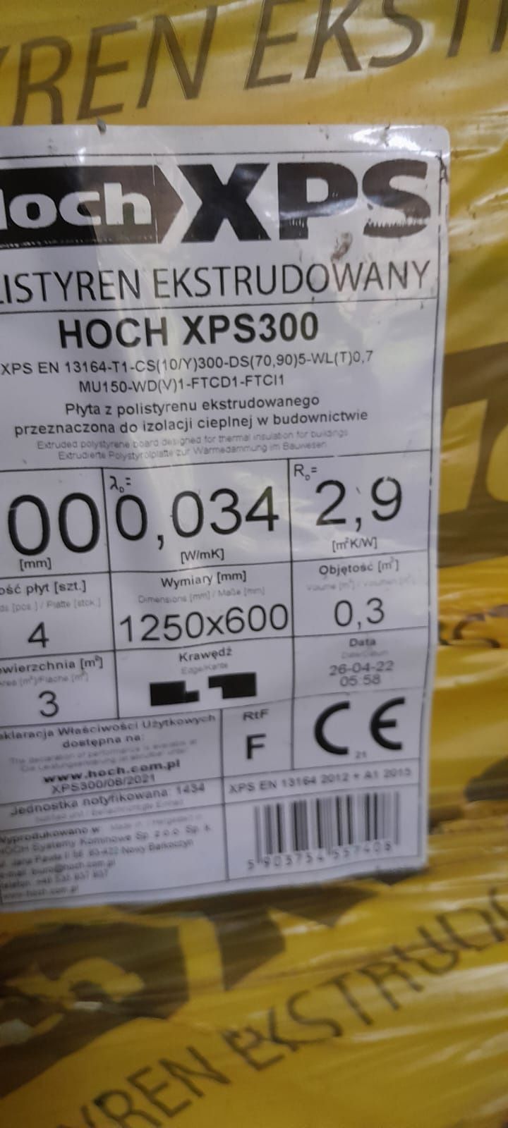 Styropian XPS 100 mm Hoch