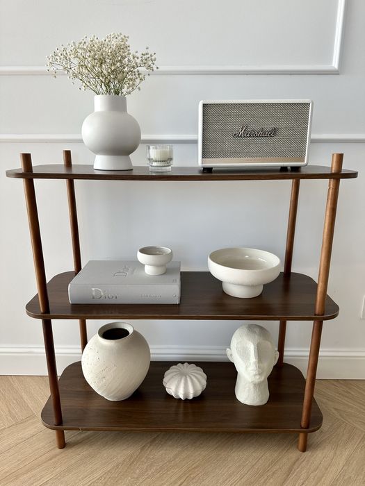 Nowy regał drewniany Aristo ciemny 80x30x79cm