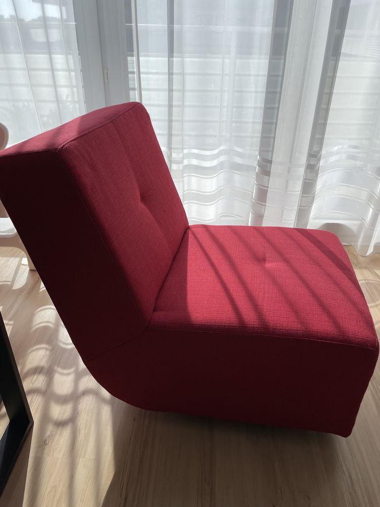 Fotel obrotowy, czerwony