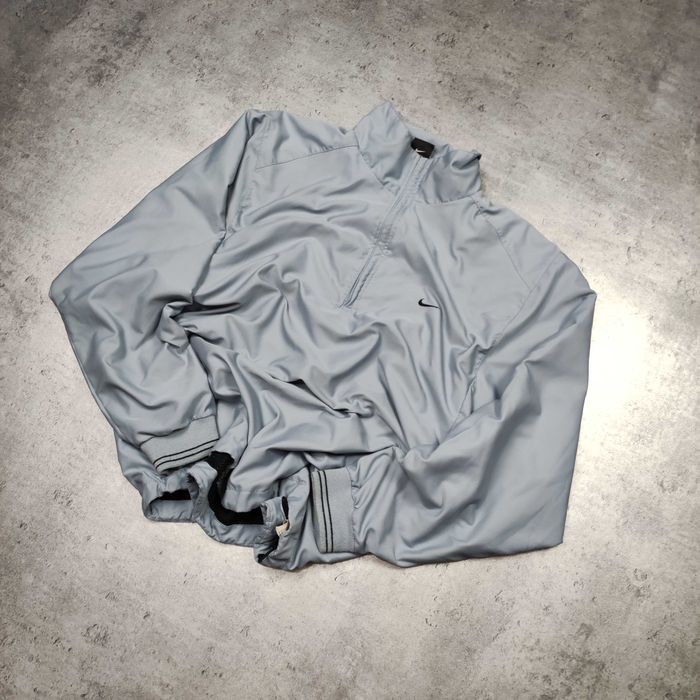 MĘSKA Lekka Kurtka Bluza Wiatrówka Śliska Nike GOLF Błękitna/SzaraLOGO