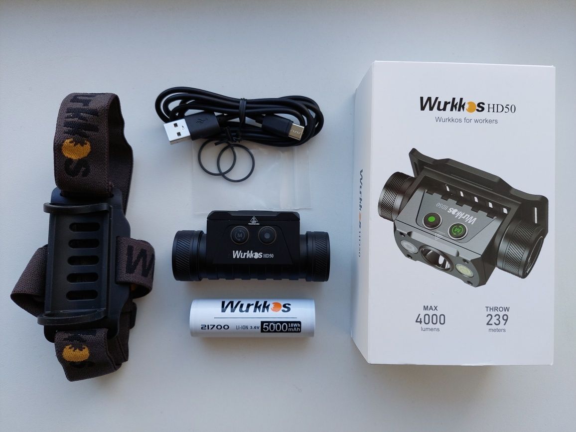 Wurkkos HD50 (з акумулятором 21700) Налобний ліхтарик.