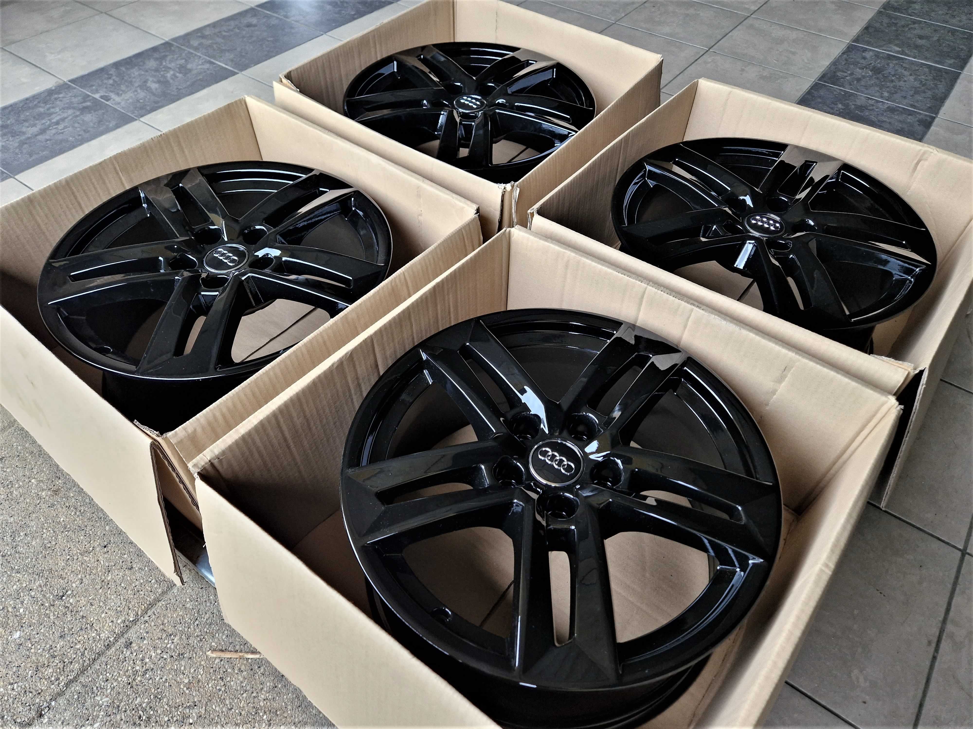 Alufelgi 17 5x112 Audi A4 A6 A7 A8 Q3 Q5 Czarne Nowe ! 446#