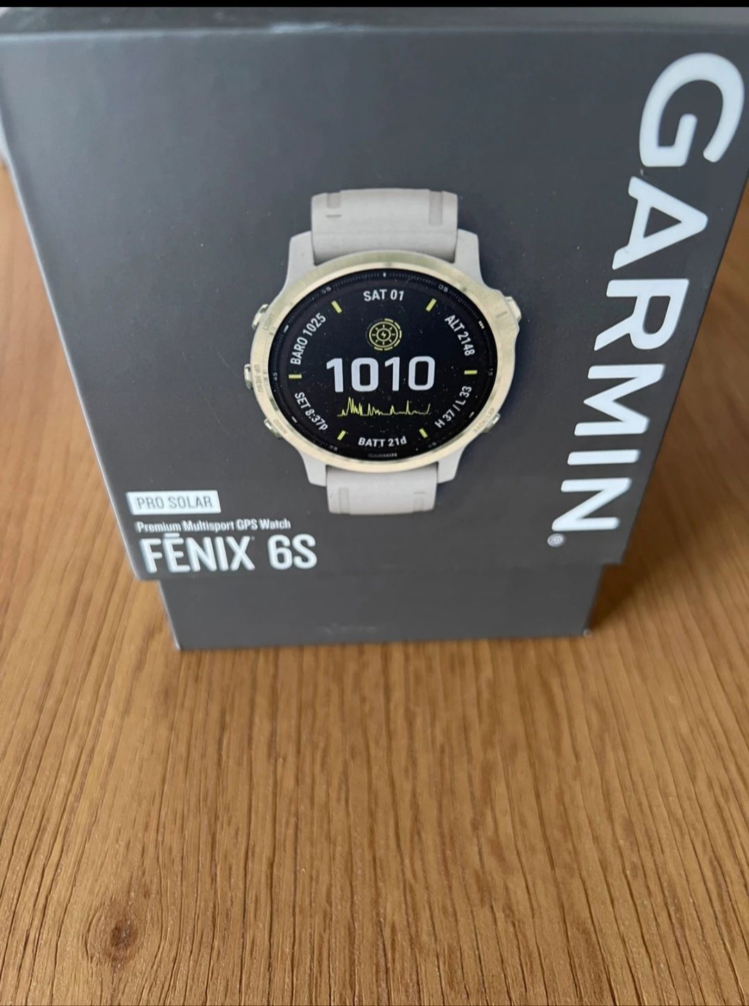 Garmin Fenix 6S Pro Solar – Beige/Dourado – Excelente Estado
