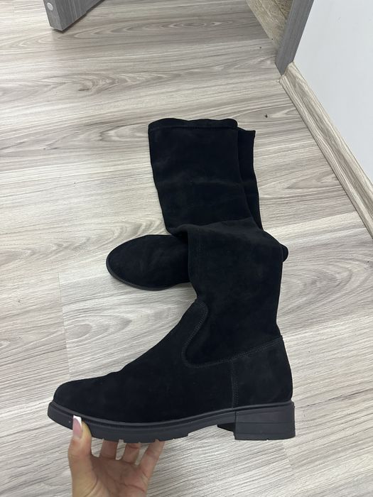 Ботфорти сапоги  натуральна замша 39 р зима європейка