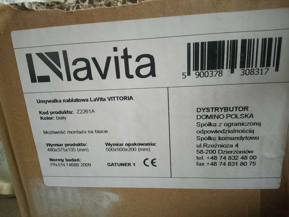 Umywalka nadblatowa lavita Vittoria