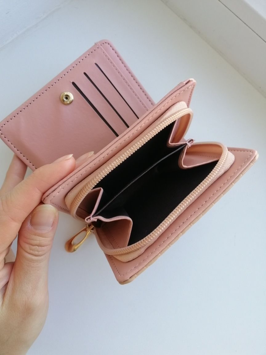 Жіночий гаманець маленький бежевий світлий дешево кошелёк