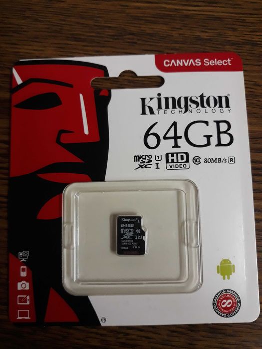Микро  sd Kingston 64гб.