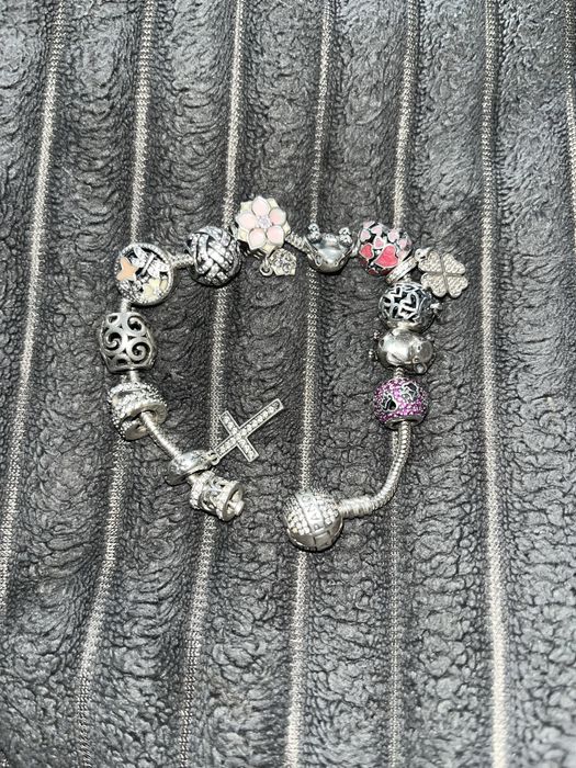 Браслет з шармами срібло 925