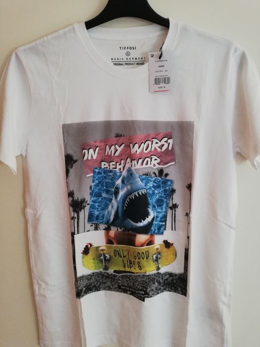 T-shirt branca Tiffosi