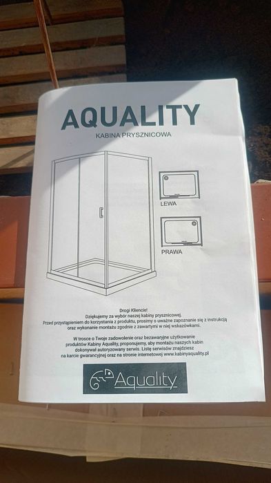 kabina prysznicowa Aquality VEGA 80x120 czarna