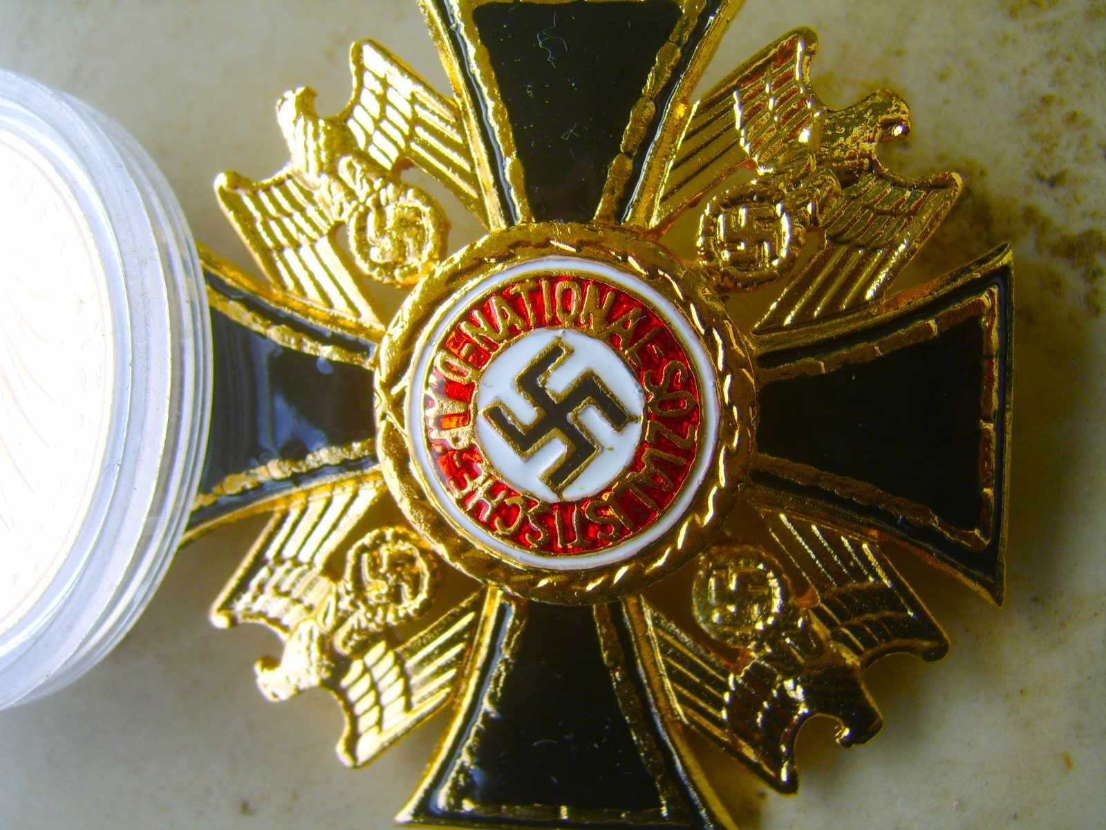Złota Odznaka 3 Rzesza 1938 r+ Złota Moneta 10 Euro z Niemiec?