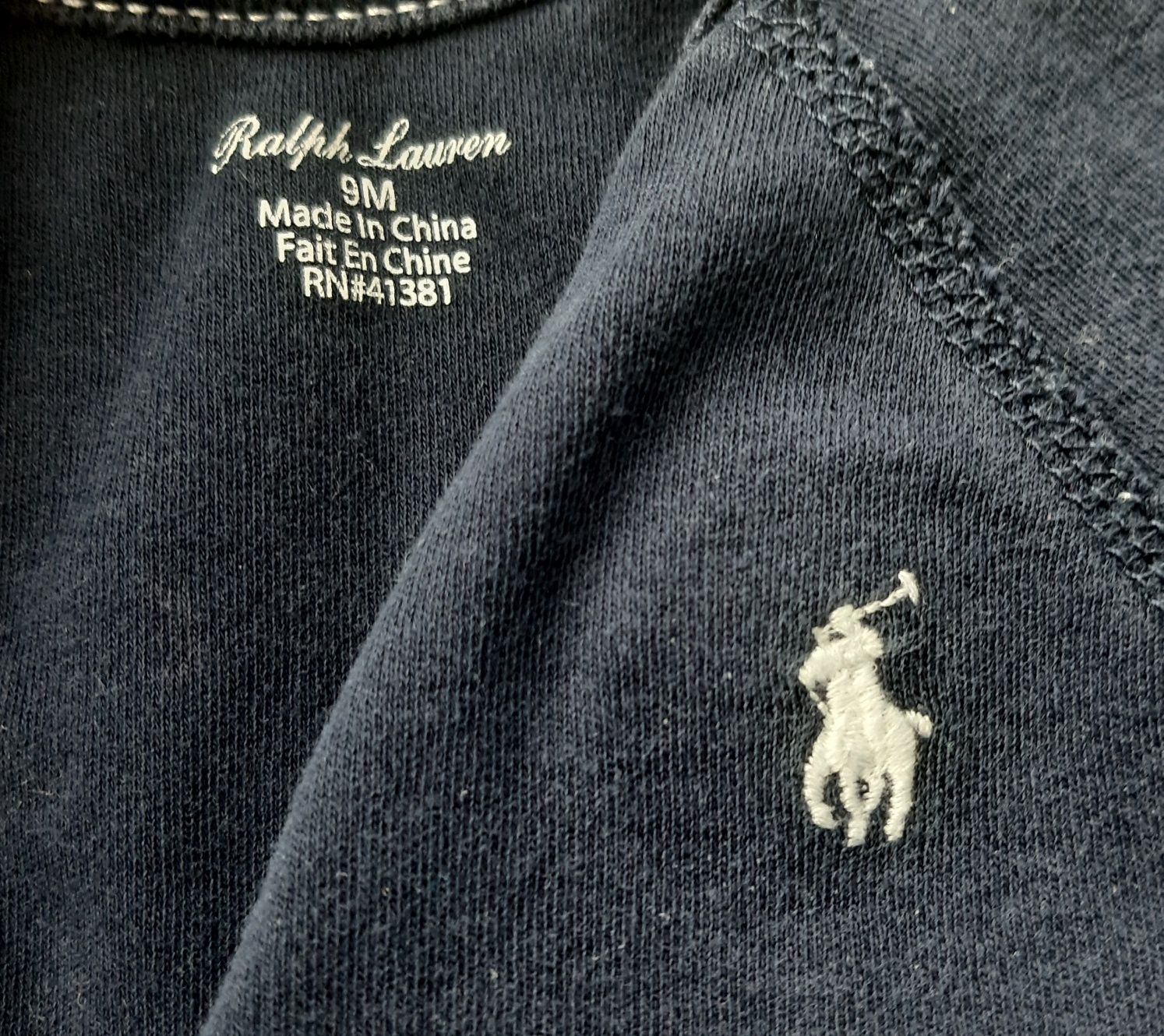 Pajacyk Ralph Lauren r. 6-9 m śpiochy piżama dla chłopca bawełniane