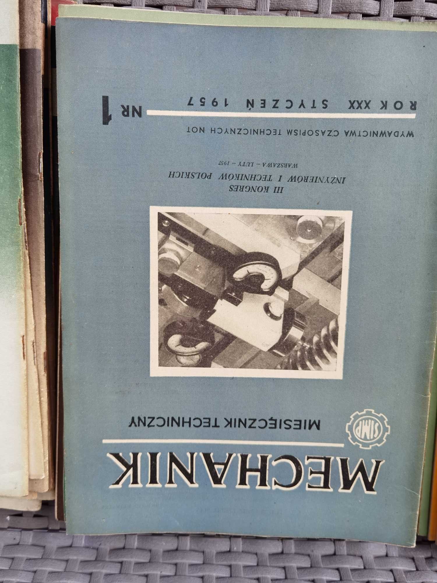 Miesięcznik mechanik 1954,1956,1957,1958