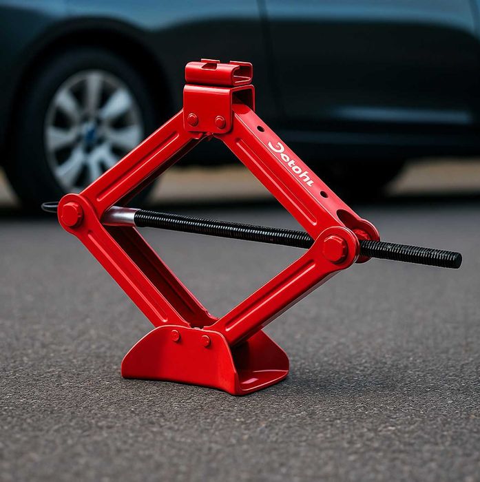 Podnośnik Lewarek Samochodowy Trapezowy 2T 2000 KG + GRATIS Rękawice