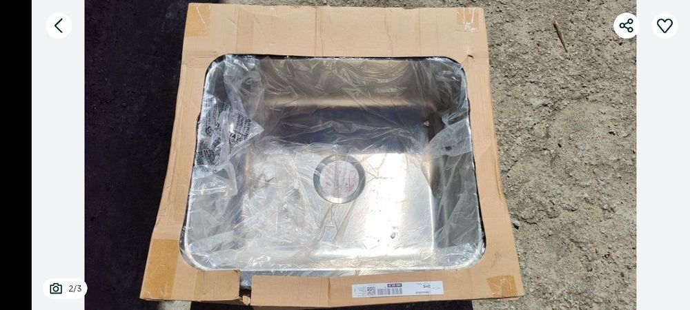 LÅNGUDDEN
Zlew wpuszczany, 1 komorowy, stal nierdz, 56x53 cm