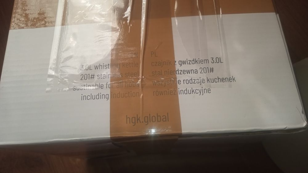 Nowy czajnik biały 3l stał nierdzewna