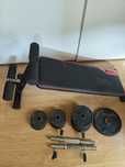 Conjunto halteres e supino