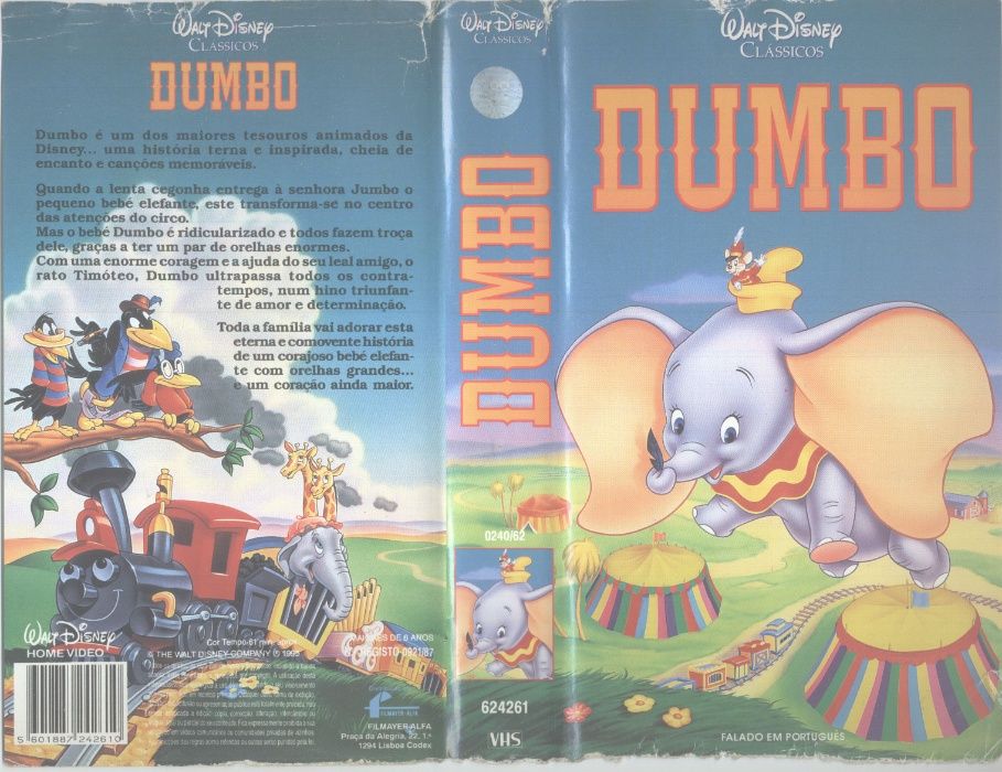 Bambi Bana e Flapi Dumbo Cassetes Video VHS