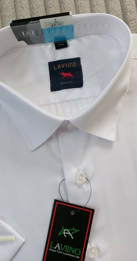 Koszula męska biała(slim fit) krótki rękaw  s,m, l, xl, xxl