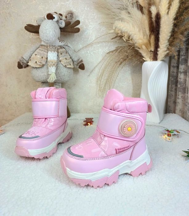 Дитячі зимові дутіки 23 24 25 26 27 28 для дівчинки черевики чоботи