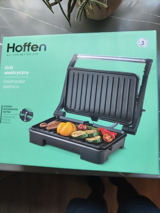 Grill elektryczny Hoffen  na gwarancji , raz użyty.
