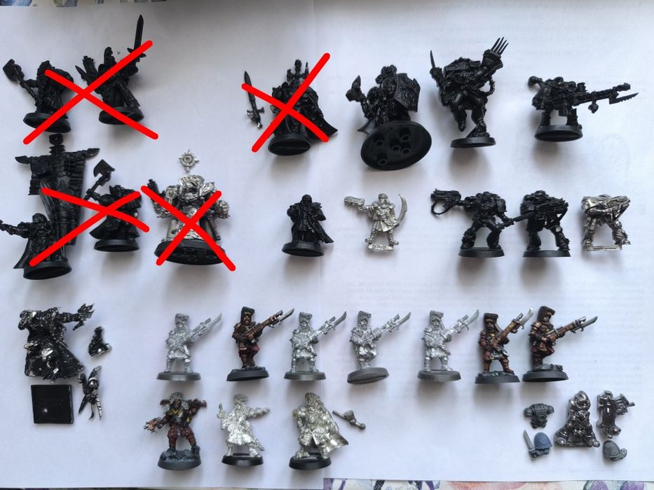 Metalowe i plastikowe space marines, Astra militarum, chaos, wh40k